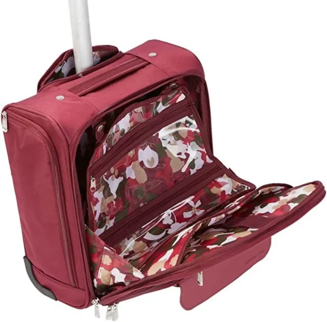 Samantha Brown Underseater Luggage - Burgundy - New with Tags
