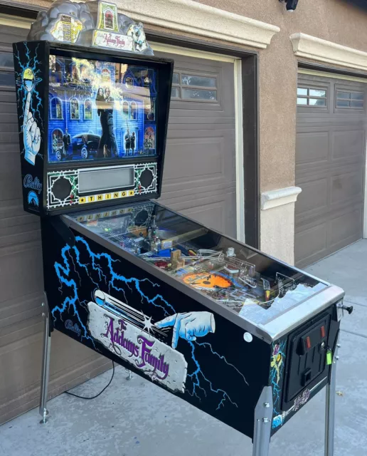 The Addams Family Pinball Machine Bally W/ LEDs Nice Condition In Home Shipping