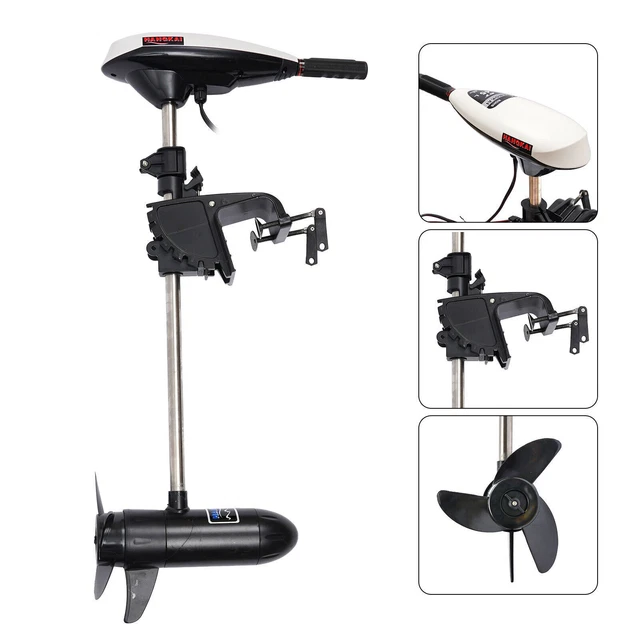 12V Electric Boat Motor Outboard Trolling Motor Engine Heavy Duty HANGKAI 45LBS