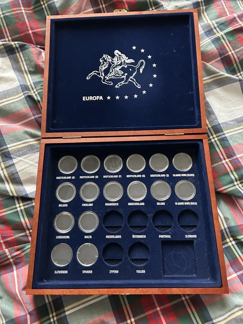 LINDNER Das Original Pagina Illustrata Karat Per Monete Commemorative 2 Euro: Emissione Congiunta 10 Anni Unione Economica E Monetaria