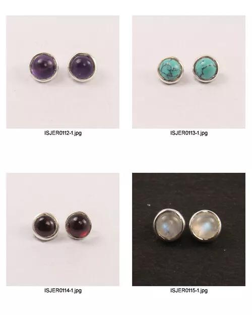 New Assorted Cute Stud Colorful Earrings 4 mm Girl & Women Studs Jewelry Gifts