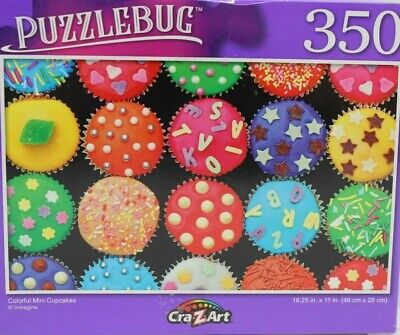 Cra-Z-Art PuzzleBug 300 Piece Jigsaw Puzzle Tasty Colorful Cupcakes 18.25x11 