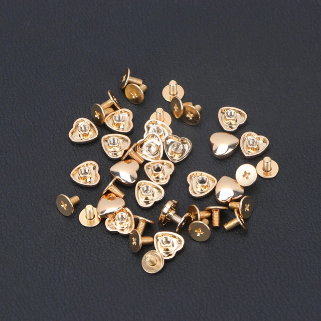 20 Pcs Metal Rapid Rivet Crash Nail Leathercraft Bag Studs Rivets Brass Button
