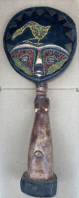 African Tribal Wooden Primitive Beaded Virtility Art Figure 18-20”