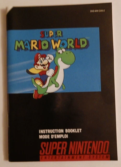 Vintage 1992 Super Mario World Instruction Booklet English/French Super Nintendo