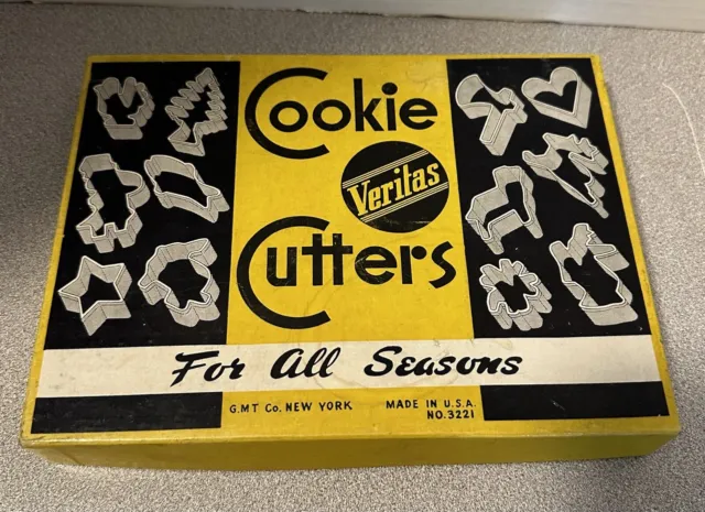 Vintage Cookie Cutters For All Seasons Set of 12 by Veritas USA made