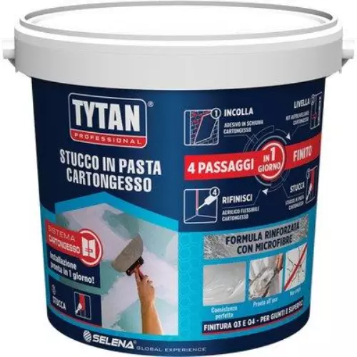 Stucco pasta cartongesso tytan bianco fibrato kg 5,0 Tytan
