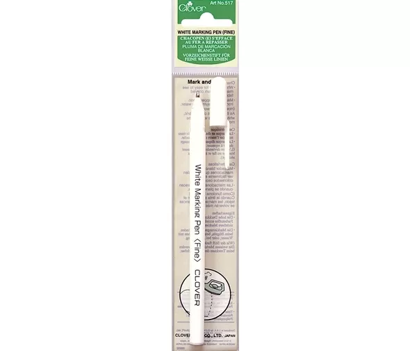 Pluma De Marcado Trébol Hierro Away - Blanco Fino - Acolchado, Costura, Artesanía - Cl517