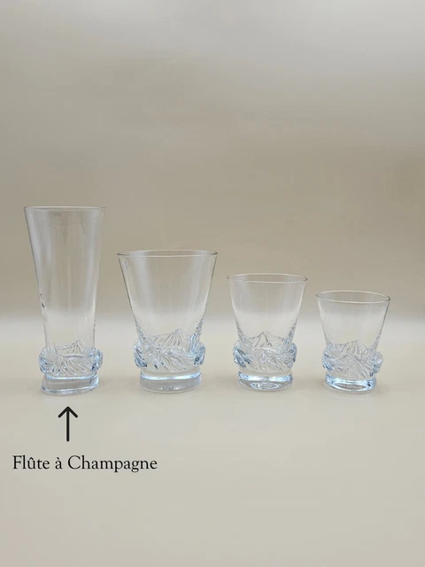 Coupe à Champagne en Cristal de Daum, 1950s en vente sur