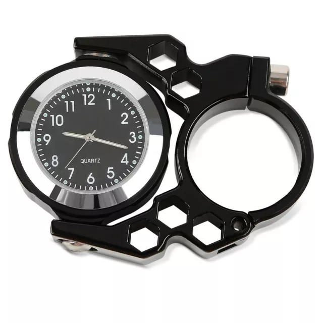 Lenkeruhr und Lenkerthermometer für Chopper / Custombike LK3 sw CB22434 2