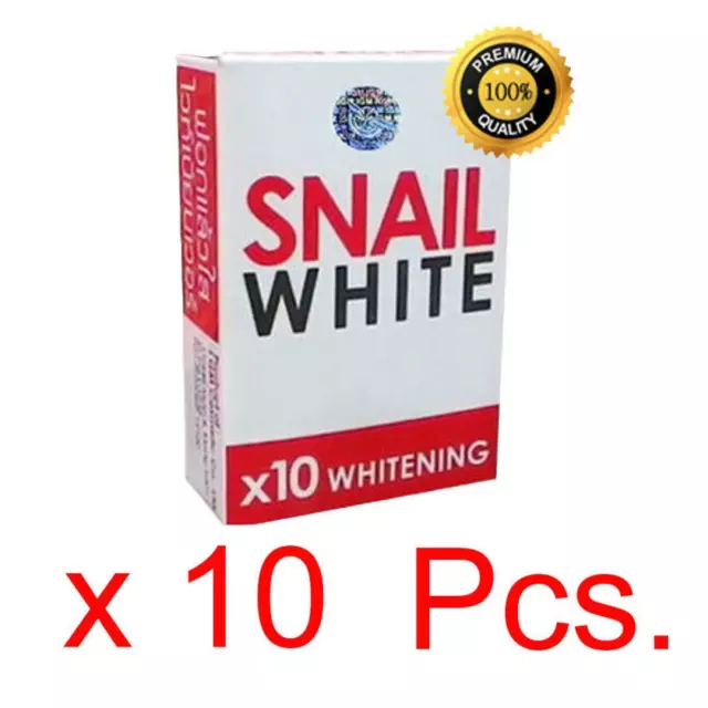 10pcs x 70g SNAIL WHITE SOAP GLUTATHIONE X10 WHITENING SKIN REDUCE ACNE AGING