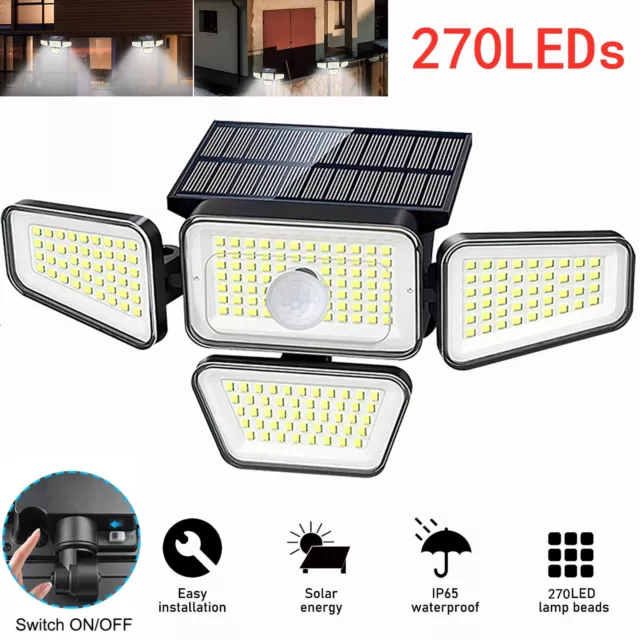 999000lm Solar Street Light Outdoor Commercial Waterproof Garden Yard Wall Light