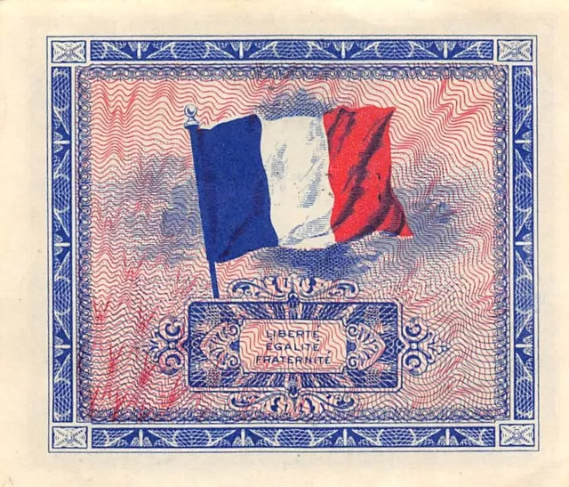 France  2  Francs  Series of  1944  WW II Issue  Circulated Banknote G25