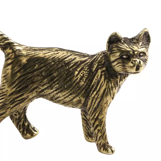 Katze Kupfer Skulptur Souvenir Freier Ständer Kunsthandwerk Tierfigur 2