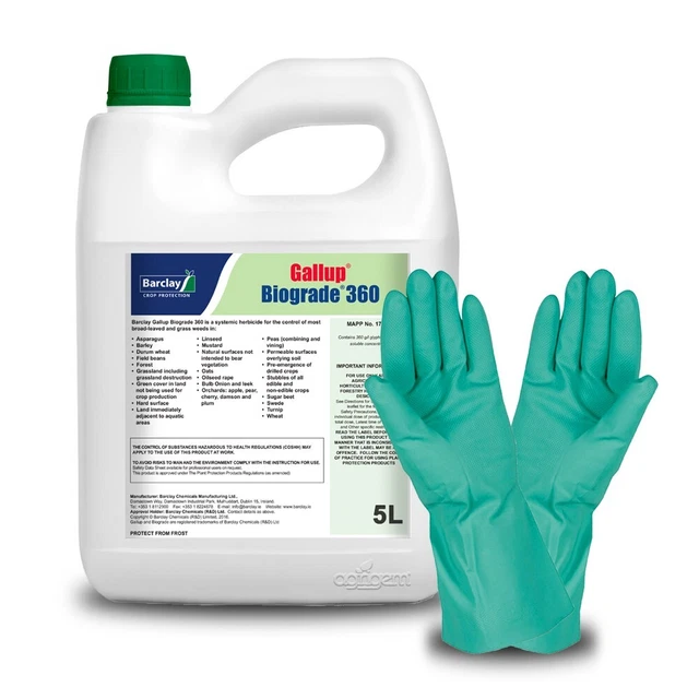 GALLUP BIOGRADE 360 5L PROFESSIONAL GLYPHOSATE HERBICIDE Weedkiller