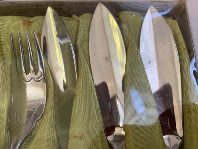 GROSVENOR 18/8 Stainless Steel Fish Knives & Forks In Original Box 3