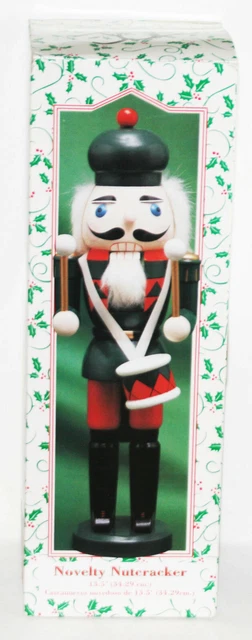 Nib Unused Nutcracker Nut Cracker Green German Folklore Seiffen Germany Drummer