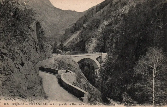 Dauphine Royannais Gorges de la Bourne Canyon River Bridge, France Postcard 