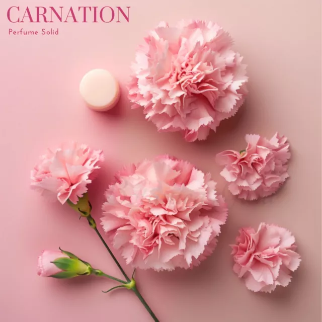 Pink Carnation Perfume Solid, Soliflore. Natural and Organic, Handmade. 3