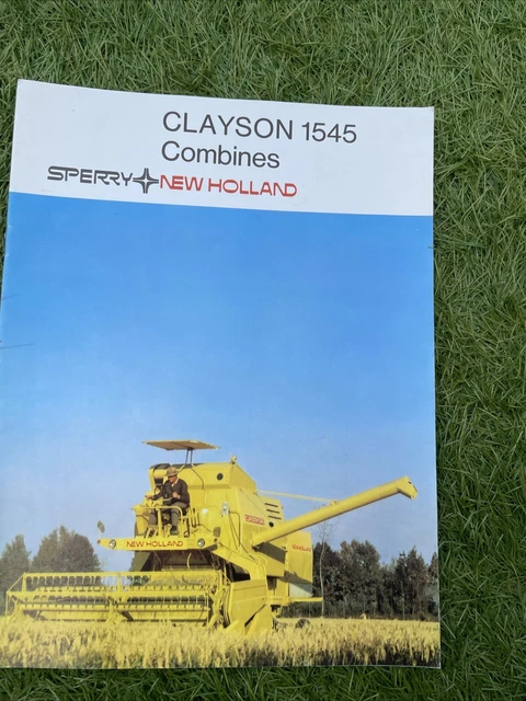 Sperry New Holland Clayson S1545 Combine Harvester 10 Page Brochure-1974