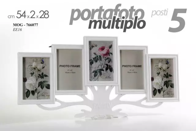 Porta Foto Cornice Multiplo 5 Posti Albero Della Vita Da Parete Mog-766077