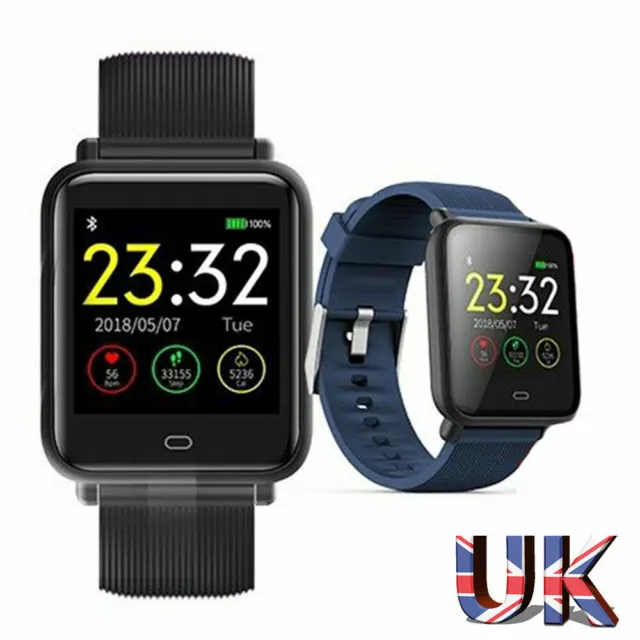 Bluetooth Bracelet Smart Watch Heart Rate Blood Pressure Monitor Fitness Sports