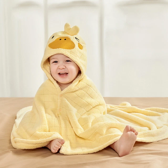 Baby Bathrobe Multi-purpose Quick-dry Cartoon Animal Infant Bath Towel Washcloth