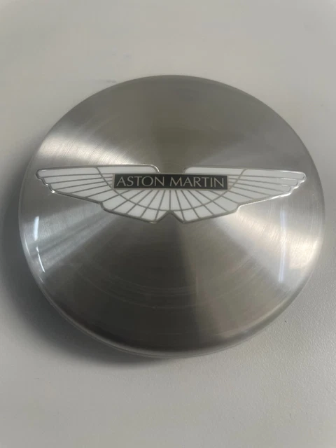 Insigne Centre De Roue Aston Martin - Noir/Argent/Anthracite - Neuf Facile à Installer