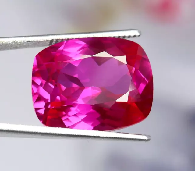 GIE CERTIFIED 24+Ct NATURAL Glossy PINK Sapphire Cushion Cut Loose Gemstone