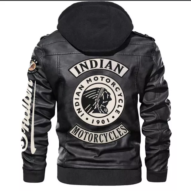 Indian Motorcycle Leather Jacket, Indian Mens Jacket, Motorcycle Jacket, Leather