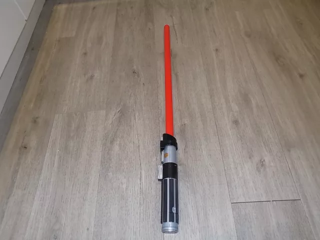 Disney Star Wars Red Darth Vader Light-up Lightsaber Fixed Blade 2014 Working