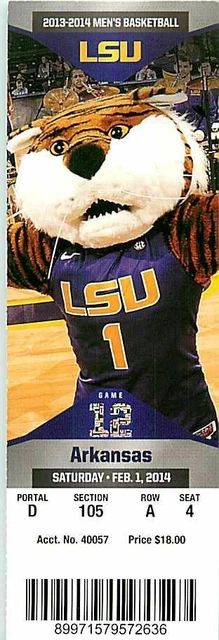 Ticket College Basketball Arkansas 2013 - 14  2.1 - LSU Tigers