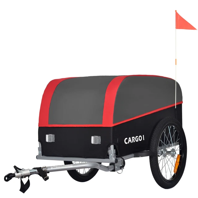 FROSAL Fahrradanhänger Hugo – 65 Kg Traglast, 144x62x60 Cm, Klappbare Deichsel, Kugelkupplung, Reflektoren FROSAL Fahrradanhänger Hugo – 65 Kg Traglast, 144x62x60 Cm, Klappbare Deichsel, Kugelkupplung, Reflektoren