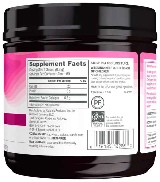NEOCELL Super Collagen 6,600 mg, Collagen Type 1 & 3, 14 oz (400 g), 40 Serves 2