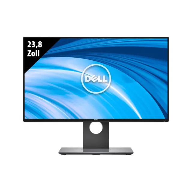 Dell U2417H Monitor 23,8 Zoll 1920x1080 FHD IPS 6ms DP HDMI schwarz silber