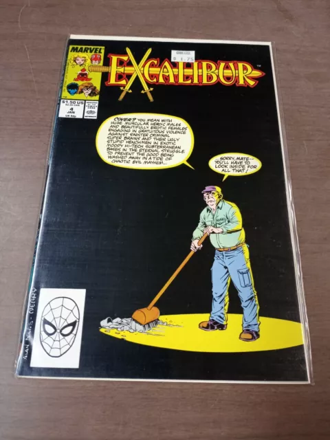 Excalibur #4 Marvel Comics (Jan 89) XMen Kitty Pryde NightCrawler BAGGED BOARDED