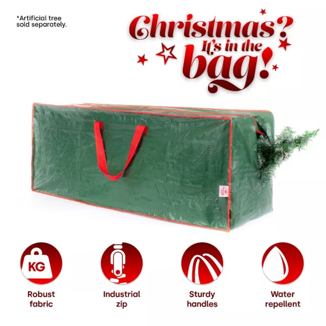 Große Weihnachtsbaum Aufbewahrungstasche für Weihnachtsbaumdekoration Reißverschlusstasche 7 Fuß Halter