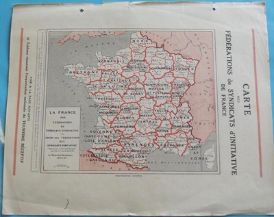 Coste Nord Creuse Atlas Atlas Del Bottin 1946 Cartolina Antica Geografia Francia Dép 
