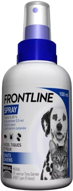 FRONTLINE Spray - Anti-puces et anti-tiques pour chien et chat