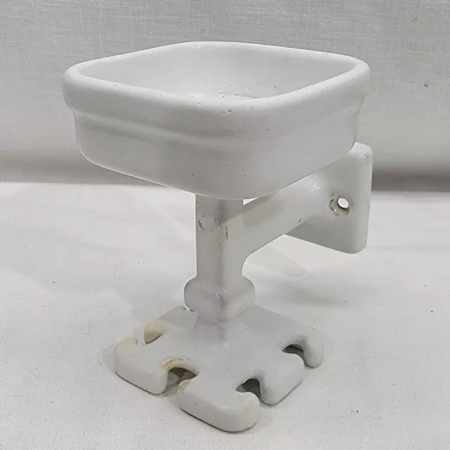Wall Mounted Cast Iron White Porcelain Cup Toothbrush Holder Buffalo & China Cup
