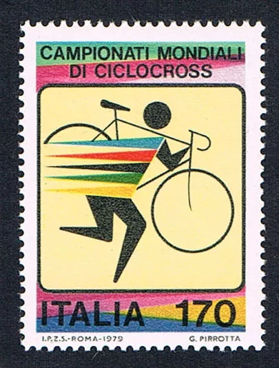 ITALIA IL FRANCOBOLLO CAMPIONATI MONDIALI DI CICLOCROSS 1979 nuovo**