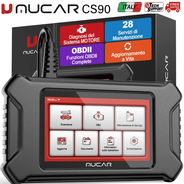 MUCAR CS90 Auto Diagnosi OBD2 Scanner Strumento diagnostico motore 28 Resets