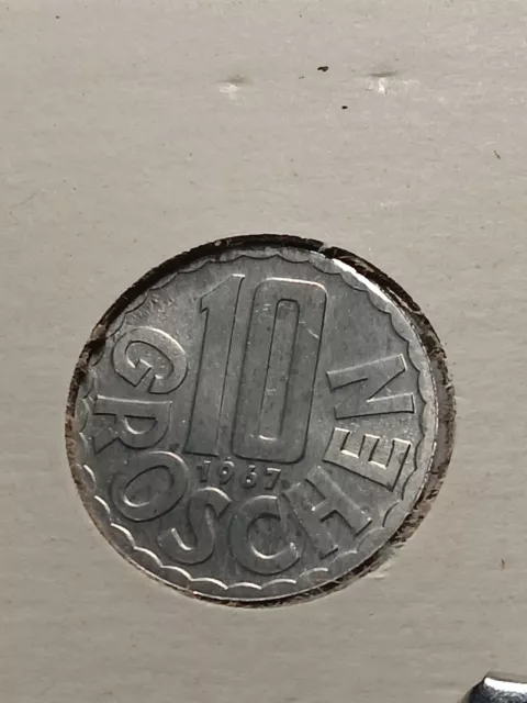 1967   Austria 10 Groschen Coin PROOF  ( LOW Mintage  )  Rare World Coin   N/227