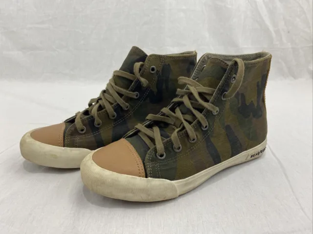 SEAVEES 08/61 ARMY Issue High Mojave Olive Camouflage Womens Shoes 5.5 ...