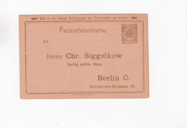 NB151 Privatpost Berlin Privatganzsache Siggelkow Verlag echter Biere *
