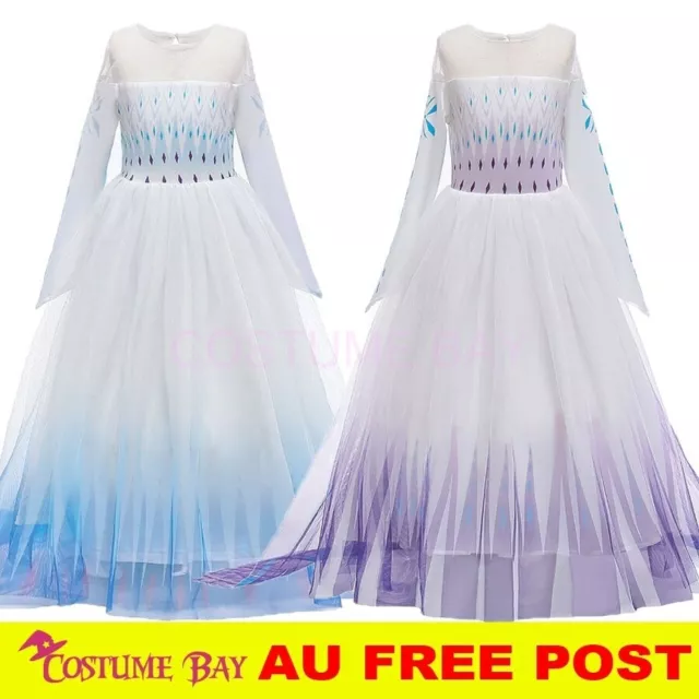 New Release Girls Frozen2 Princess Elsa Anna Dress Birthday Party Costume Tutu