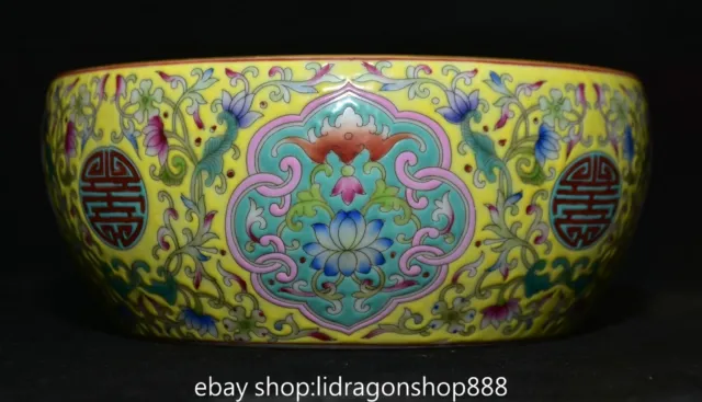 6.8" Yongzheng Marqué Famille Chinoise Rose Porcelaine Pot De Fleur Pot Bol
