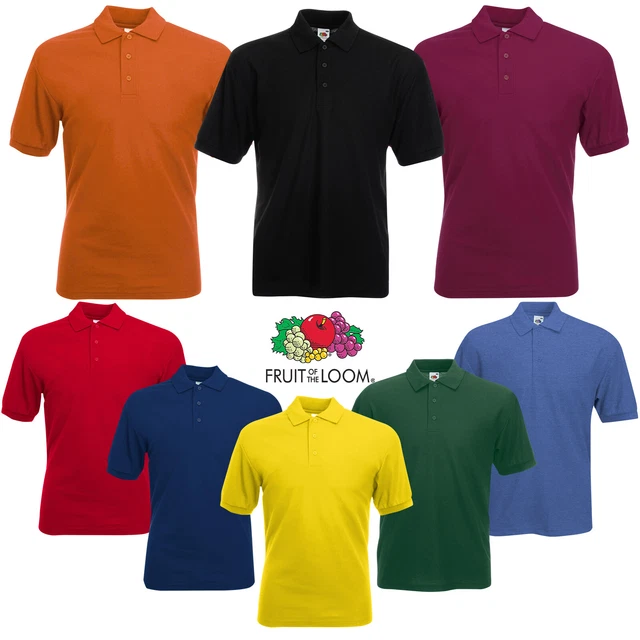 Fruit Of The Loom 65/35 Polo Tout Couleurs et Tailles Hommes TAILLE S M L XL