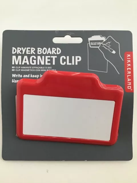 Kikkerland Dryer Board Magnet Clip RED NEW