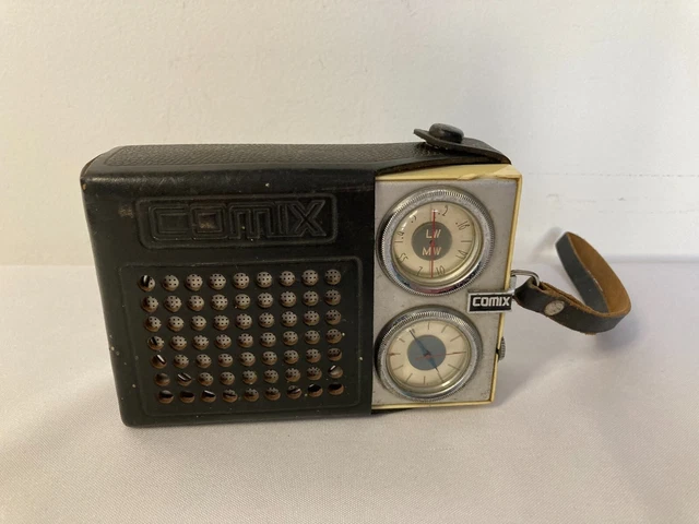 2201032 Vintage URSS poste de radio COMIX Signal 601 étui cuir 1970
